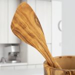 Handmade Olive Wood Kitchen Utensils Set of 5 with Wooden Holder - Image 6
