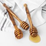 Handmade Olive Wood Honey Dipper – Simple & Natural - Image 2