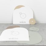 Natural leather placemat and coaster, ivory - Image 2