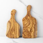 Handmade Olive Wood Rectangular Cutting Board with Handle - Image 2