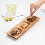 3-Section Olive Wood Dish – Handmade Serving Piece for Everyday Use - Image 4