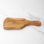 Handmade Olive Wood Rectangular Cutting Board with Handle - Image 5