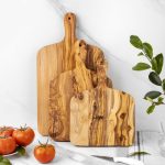Handcrafted Olive Wood Rectangle Cutting Board with Handle - Image 5