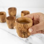 Handcrafted Olive Wood Shot Glass - 1.5 oz - Image 5
