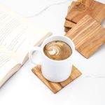 Handcrafted Olive Wood Square Coaster - Image 4