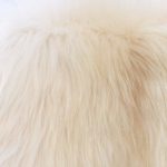 Very Big Bright Ivory Lambskin Rug. 120 cm. - Image 6