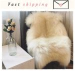 Very Big Bright Ivory Lambskin Rug. 120 cm. - Image 4